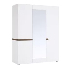   Szekrény, fehér extra magas fényű HG/sonoma tölgy sötét trufla, LYNATET TYP 22