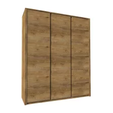 háromajtós szekrény, sötét tölgy lefkas, MONTANA S3D