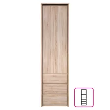 Könyvespolc, DTD laminált, tölgy sonoma, NORTY TYP 5