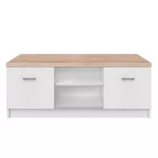   RTV asztal 2d, DTD laminált, fehér/tölgy sonoma, TOPTY TYP 15