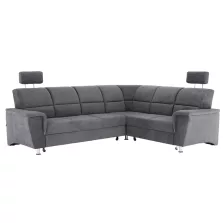   Kinyitható ülőgarnitúra, szürke szövet, jobbos, SANTIAGO