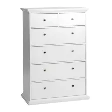 Komód, DTD fóliázott/MDF festett, fehér, PARIS 76718