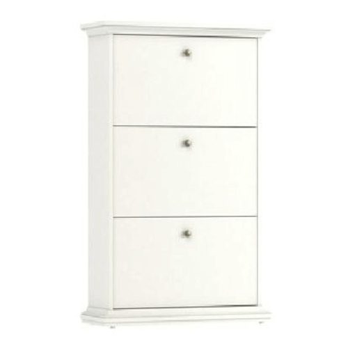 Cipősszekrény, DTD fóliázott/MDF festett, fehér, PARIS