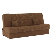   Kanapé, kinyitható rakodótérrel, szövet arany / minta, ASIA NEW