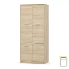 Akasztós szekrény 4D polcokkal, sonoma tölgyfa, TEYO