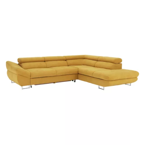 Sarokülőgarnitúra, mustár, jobbos, FABIA