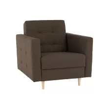 Szövetborítású fotel, barna (csokoládé), AMEDIA