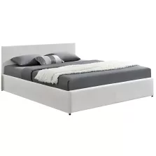   Modern francia ágy RGB LED világítással, fehér, 160x200, JADA NEW