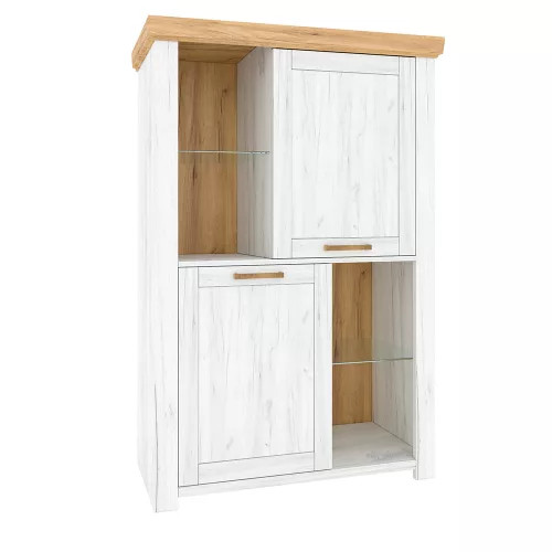 Vitrin C, tölgy craft arany/tölgy craft fehér, SUDBURY