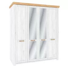   Akasztós szekrény Q, tölgy craft arany/tölgy craft fehér, SUDBURY