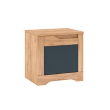   Éjjeli szekrény, tölgy craft arany/grafit szürke, balos, FIDEL X1