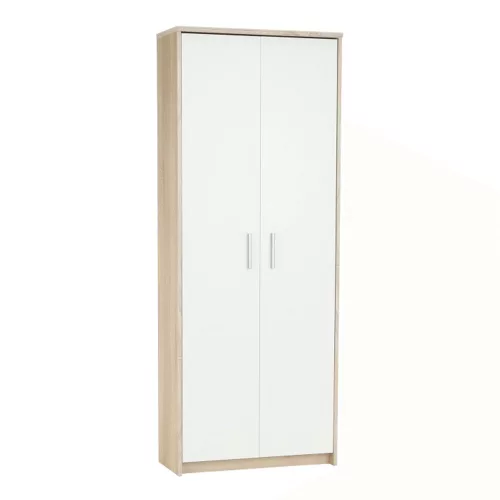 Zárt polcos szekrény, sonoma tölgy/fehér, JOHAN 2 NEW 05