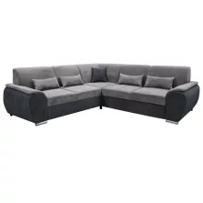   Ülőgarnitúra, sötét szürke/szürke Soro anyag, jobbos kivitel, EMILY