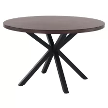   Étkezőasztal, sötét tölgy/fekete, átmérő 120 cm, MEDOR