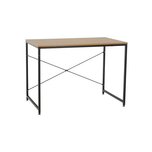 Íróasztal tölgy/fekete, 100x60 cm, MELLORA