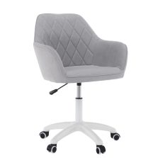 Irodai szék, szürke szövet/fehér, SANTY