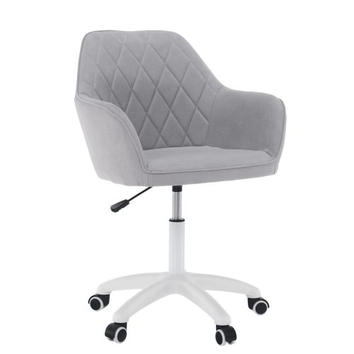 Irodai szék, szürke szövet/fehér, SANTY