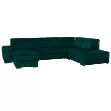 Ülőgarnitúra, smaragd, balos, LAMORA U