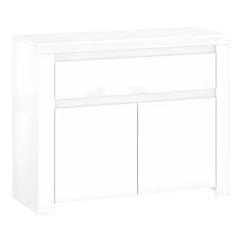 Komód 2D1S, fehér fényes, LINDY