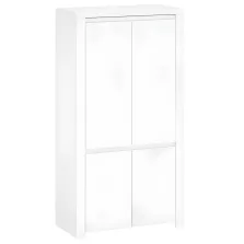 Szekrény 4D, fehér fényes, LINDY