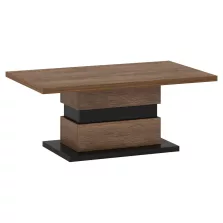 Dohányzóasztal, bolzano tölgy/fekete, DELIS T