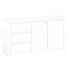 Komód 2D3S, fehér fényes, LINDY