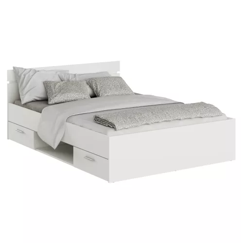 Ágykeret, 140x200, fehér, MICHIGAN NEW