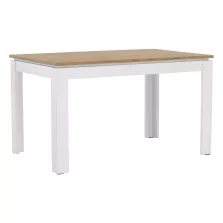 Kihúzható asztal, fehér/wotan tölgy 135-184x86 cm, VILGO
