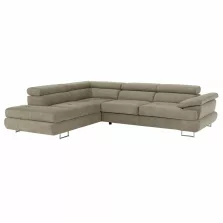   Ülőgarnitúra, világosbarna melír, szövet, balos, BUTON P