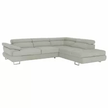 Ülőgarnitúra, világosszürke, szövet, jobbos, BUTON P