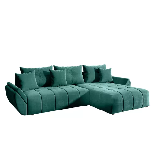 Univerzális ülőgarnitúra, smaragd, BELD ROH