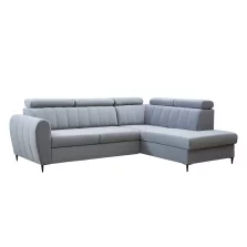   Kinyitható ülőgarnitúra, világosszürke, jobbos, KORIO L