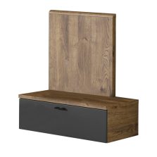   Éjjeliszekrény, ribeck tölgy/sötét grafit, jobbos, ARMENY 8XX3AT1P