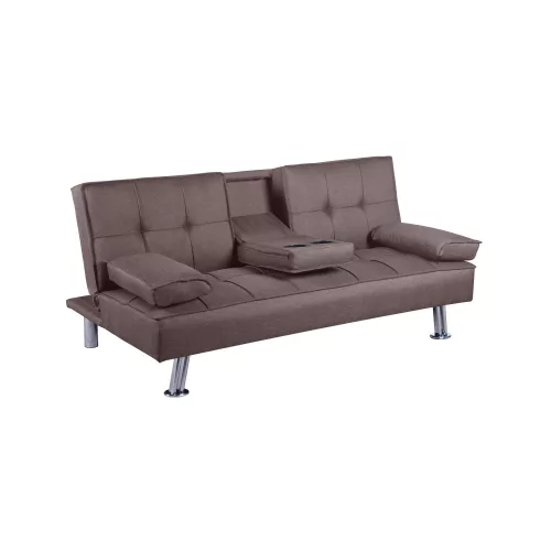 Kinyitható kanapé, barna, GOLDIA NEW