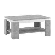 Dohányzóasztal, beton/fehér, PIANI