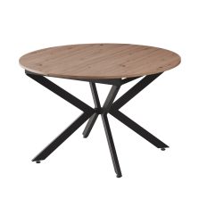   Kihúzható étkezőasztal, artisan tölgy/fekete, 100x100-140x75 cm, ABERO TYP 1