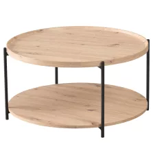 Dohánytóasztal, artisan tölgy/fekete, LAPIS