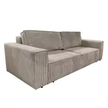 Kihúzható heverő, szürkésbézs Taupe, HARPERA BIG SOFA
