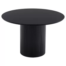 Étkezőasztal, fekete, átmérő 120 cm, MAHIR TYP 2