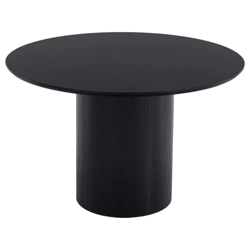 Étkezőasztal, fekete, átmérő 120 cm, MAHIR TYP 2