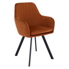 Design fotel, terrakotta Velvet szövet, AURIL