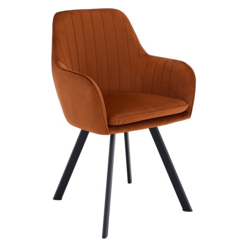 Design fotel, terrakotta Velvet szövet, AURIL