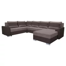   Univerzális ülőgarnitúra, sötétbarna/világosszürke Taupe, ANDRES U UNI