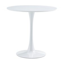   Étkezőasztal, kerek, fehér, matt, átmérő 80 cm, REVENTON NEW