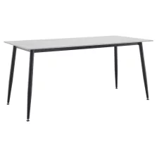   Étkezőasztal, fehér márvány/fekete, 160x80 cm, FLORENC TYP 2