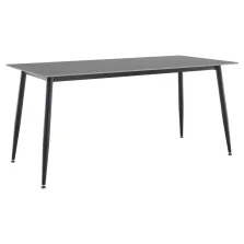  Étkezőasztal, szürke márvány/fekete, 160x80 cm, FLORENC TYP 2