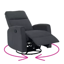 Relax forgószék fotel, szürke, MEKENZI