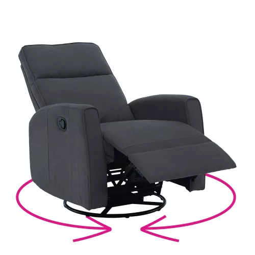 Relax forgószék fotel, szürke, MEKENZI