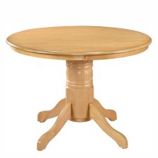   Étkezőasztal, kerek, világos tölgy, átmérő 106 cm, TABLOS