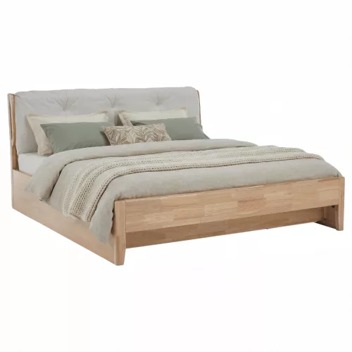 Franciaágy, 160x200, masszív fa, természetes, FLORENCIA